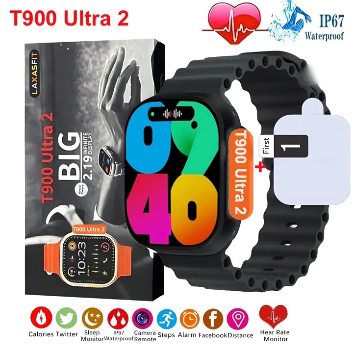 New 2023 T900 Ultra Smart watch 1 : 1 Original Series 8 49mm Big 2.09 Inch Sports Smartwatch for woman Waterproof Blood Pressure Blood Oxygen Detection T900 Pro Max