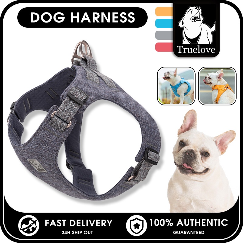 TRUELOVE Recycled Dog Harness Eco-friendly Adjustable Durable Pet Vest Step In Pet Harness Soft for Small Medium Dogs Walking Running