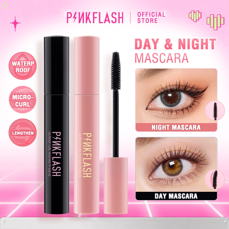 Pinkflash OhMyWink Mascara Day And Night Lengthening Volume Waterproof Fiber Filled Silicone Wands