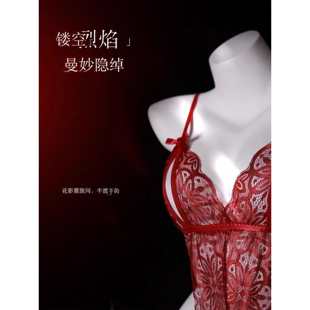 Plus size lingerie baju tidur seksi  plus size Jumpsuit plus size Sexy Pajamas Hollow Can Wear Until 100kg 大码 情趣内衣