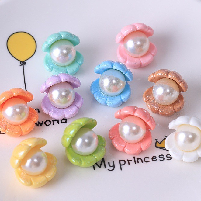 Ocean Style Pearl Shell DIY Cream Glue Accessories Keychain Mobile Phone Chain Resin Jewelry Accessories Cross-Border Supply Shoe Decoration