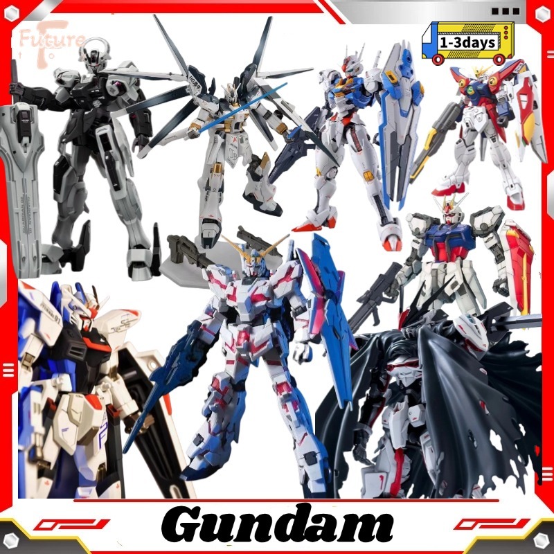 (Malay spot)New Gunpla HG gundam series assembled model MHF-01Ω# SEED ASTRAY RX-0 Unicorn (Destruction Mode) Wing warrior Freedom fighter 6610# White Strike Schwarette SUNRISE Deluxe Edition Hi-v Plas