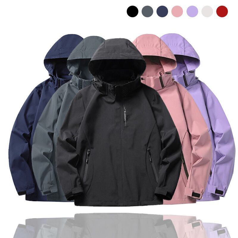 [Unisex] Waterproof Jacket Hiking Light Breathable Unisex Camping Windproof Jacket M-5XL