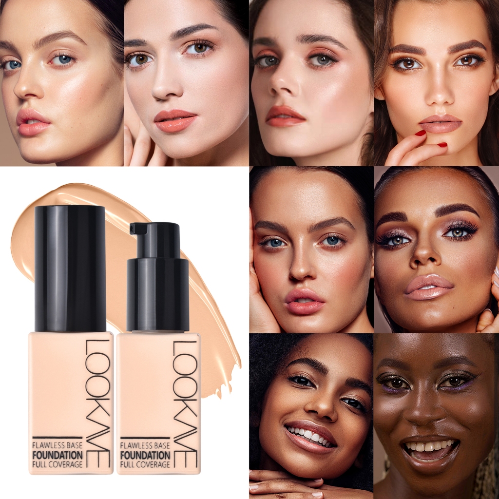 24Hours Foundation HD Full Cover Matte Liquid BB Cream Matte Natural Waterproof Face Makeup