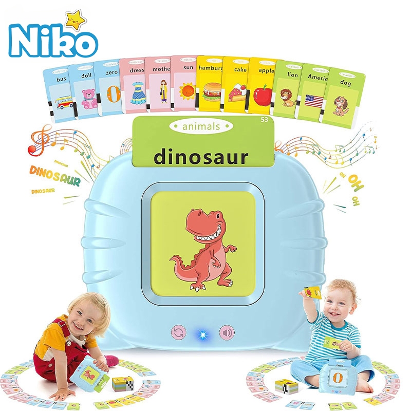 NIKO Flash Card Reader Early Educational Toys Early Education Card Machine Smart English Speaker Learning Toys For Kids Boys Girls Gifts