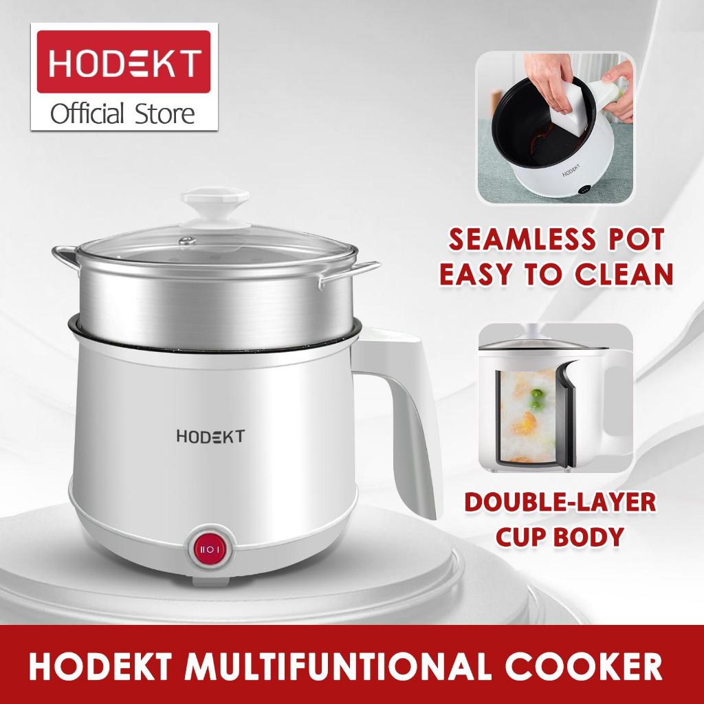 HODEKT 1.5L Electric Frying Pan Rice Portable Mini Rice Cooker Periuk Nasi Multicooker With Steamer