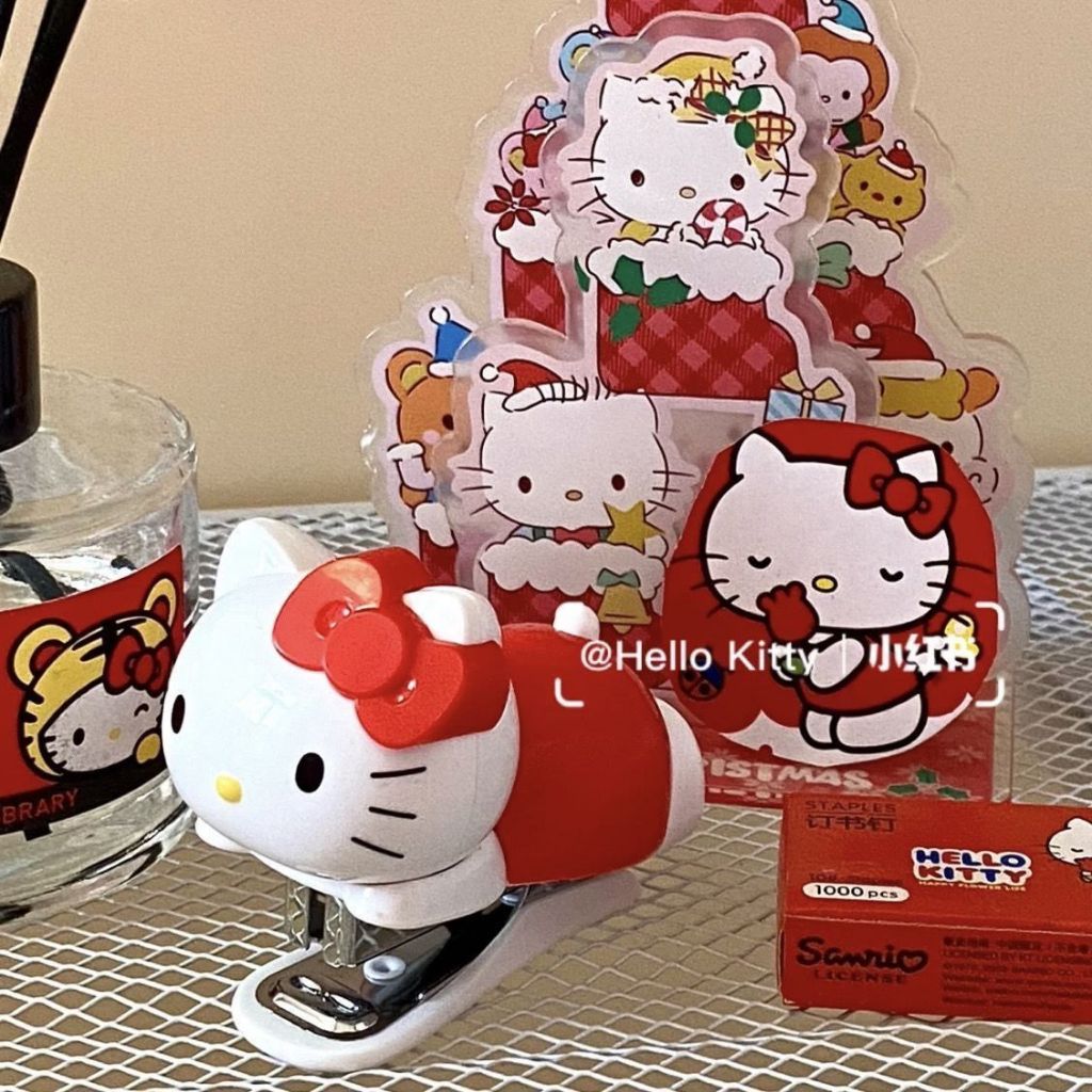Ohaya | Hello kitty Stapler mini Portable Stapler Set with 1,000 Staples