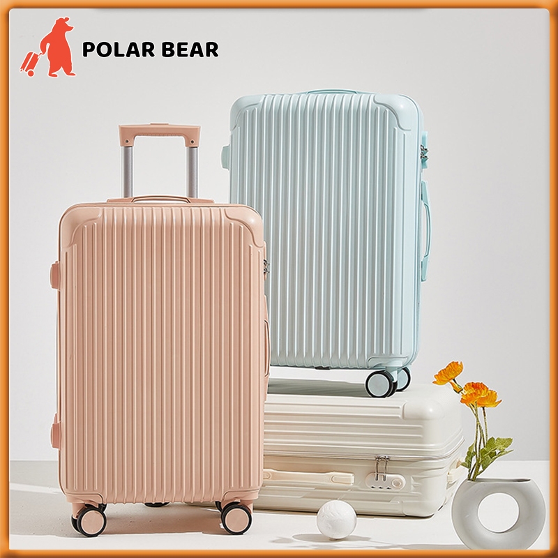 POLAR BEAR 20/24/28 Inci Maleta Beg Beg Macarons Warna Bagasi Beg Perjalanan Kunci Gabungan Roda Universal