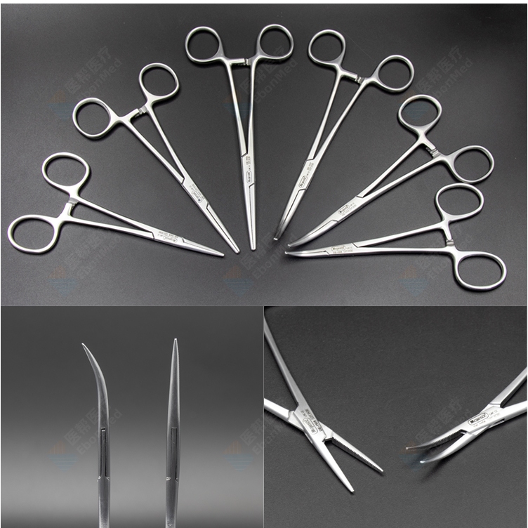 Haemostatic Forceps Stainless Steel Straight Or Curved Grasp Tissue Dental Tool Surgical Instruments