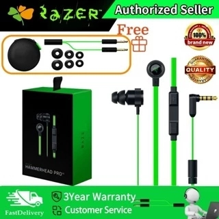 [Penjual Tempatan] Razer Hammerhead V2 Pro/Blackshark V2X Noise Reduction Magnetic Fon kepala permainan dalam telinga Gaming Headset with With Microphone Earphone Gaming Earphone Headphone