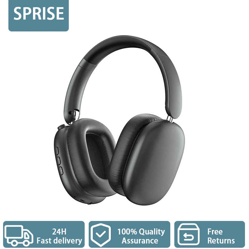 SPRISE NC15 Luxury Bluetooth Headphone ANC Earphone Wireless With Mic AUX HiFi Gaming/Music Foldable Over Ear Headset Sport