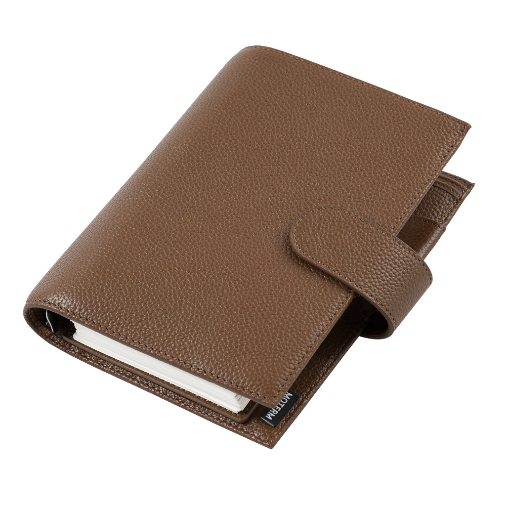 MOTERM Regular Series Personal Rings Planner Genuine Leather Pebbled Grain Notebook Organizer Journey Sketchbook Diary