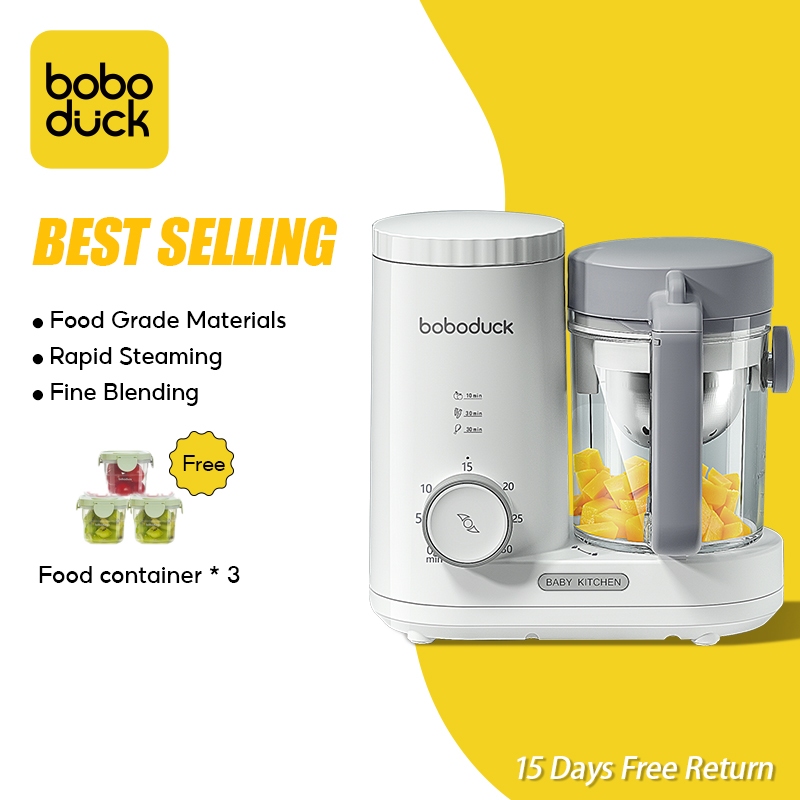 Boboduck 4 in 1 Baby Food Processor Pemproses Makanan Bayi Baby Care Essentials Food-Grade Materials