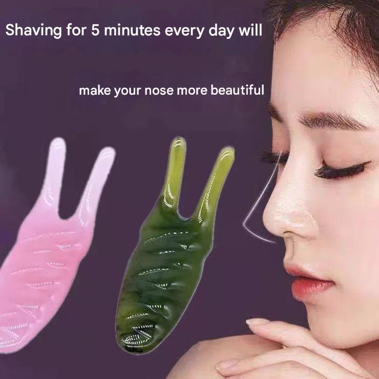 Resin Nose Massager Nose Scraper Gua Sha Board Face Beauty Tool Wrinkle Remover Skin Lift Nose Shaper Lifter Muscle Pulling Rod Eye Beauty Stick Beauty Tool for Nose Jaw Neck