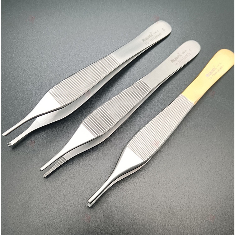 Adson Tweezers Tissue Tweezers 1*2 Teeth Dental Surgeon Surgical Tool Standards Dressing Forceps