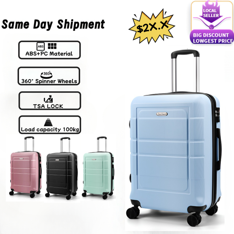 (READY STOCK) Travel Playmate Lightweight Expandable Hard Suitcase Luggage 20 24 29 inch with360°spinner