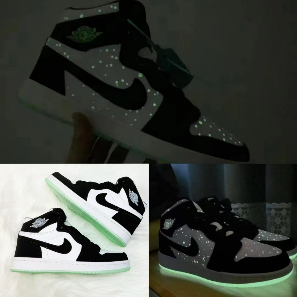 Luminous Panda Sneakers Men Women Same Style Sneakers Lighting Under Absorb Light Half Hour Later Dark Inner Glowing