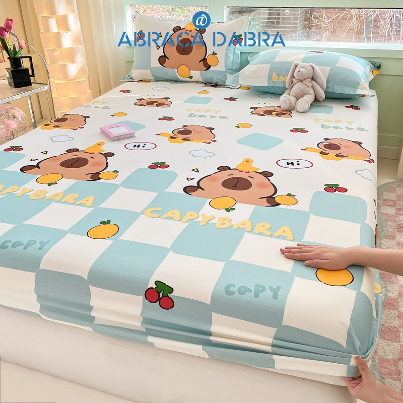 Abraca Dabra Cute Patterns Cotton Super Soft Fitted Bedsheet - Single/Queen/King (25cm/10")