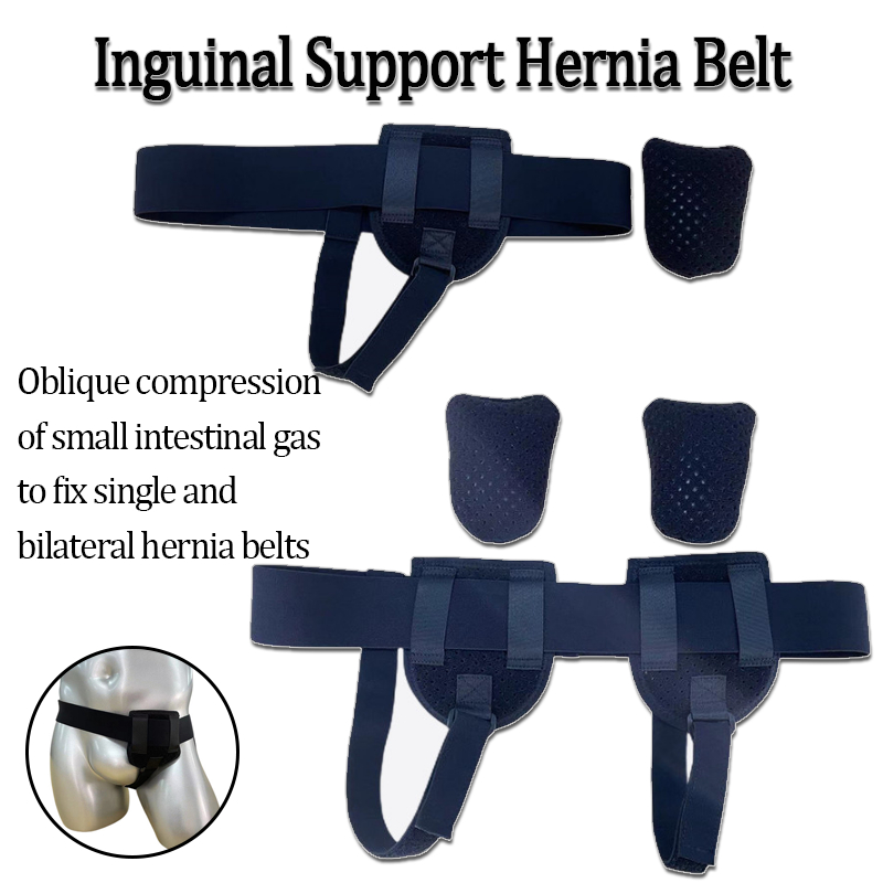 Inguinal Hernia Belt Adjustable Men Women Elderly Brace Recovery Support with Movable Pain Relief Pads Left/Right Side Universal Use