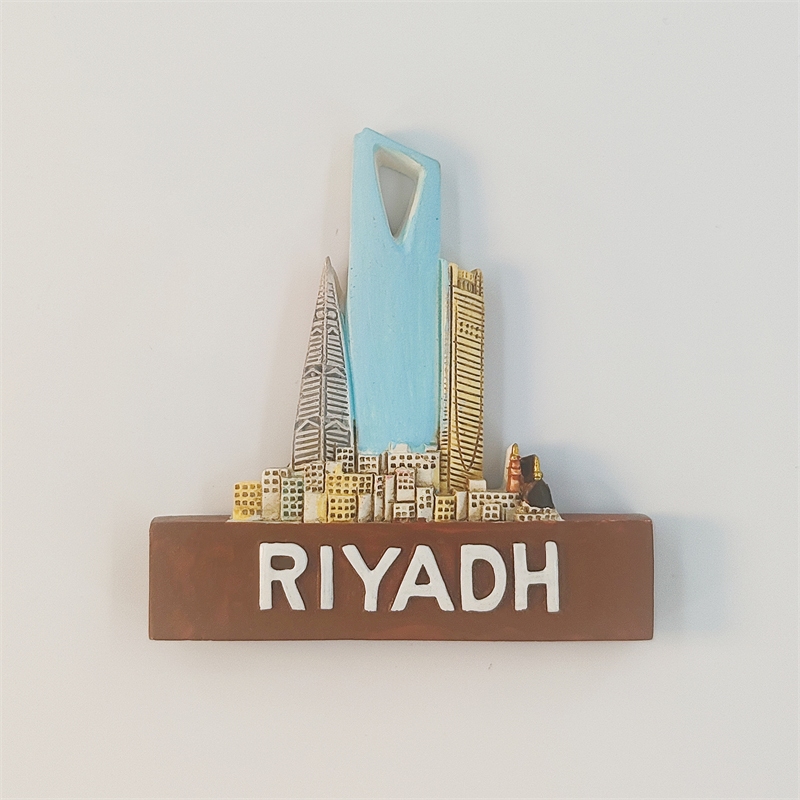 Saudi Arabia，capital，Riyadh，3D Stereoscopic，landmark buildings，Tourism souvenirs，decoration home，refrigerator magnets