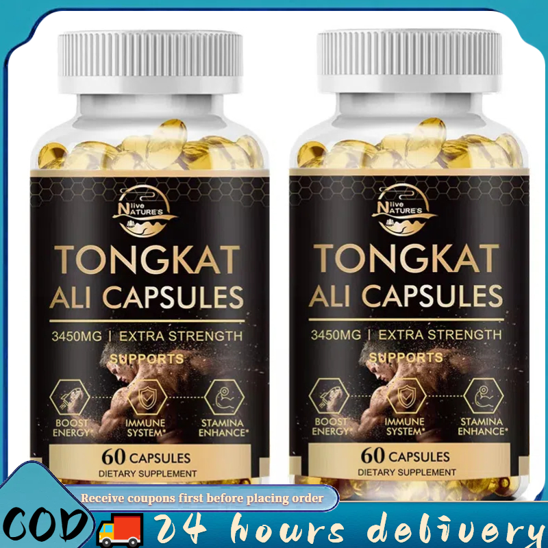 Tongkat Ali Capsules 3450mg Dietary Food Supplement 60 Capsules