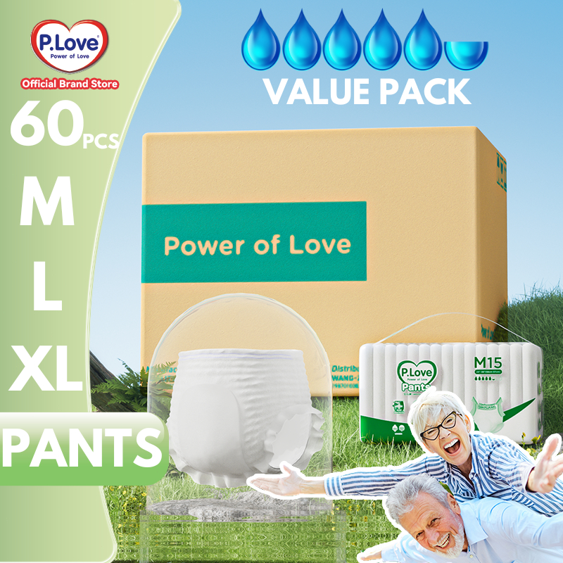 P.Love Adult Diaper Pants E Series Value Packs (60 Pcs)