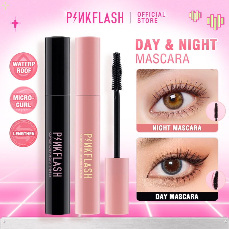 Pinkflash OhMyWink Mascara Day And Night Lengthening Volume Waterproof Fiber Filled Silicone Wands