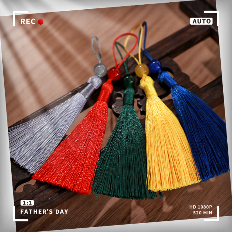 7cm Tassels Beads Chinese Ancient Style Hanfu Pressed Placket Sachet Hanging Ears Bookmark Decoration U Disk Pendant Accessories, Pendants