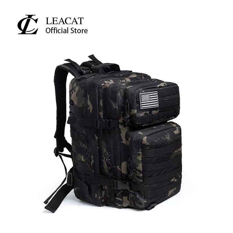 Leacat Camouflage Army Men Tactical Bags Waterproof outdoor travel backpack (50L)