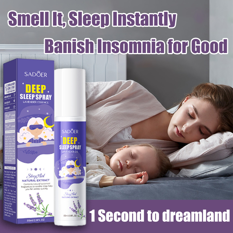 1Second to dreamland lavender sleep spray deep sleep Smell It, Sleep Instantly Banish InsomniaforGood pillow spray 睡眠喷雾 Specialized in treating insomnia Sleeping pill Ubat tidur rogol spray floral sleeping spray lavender
