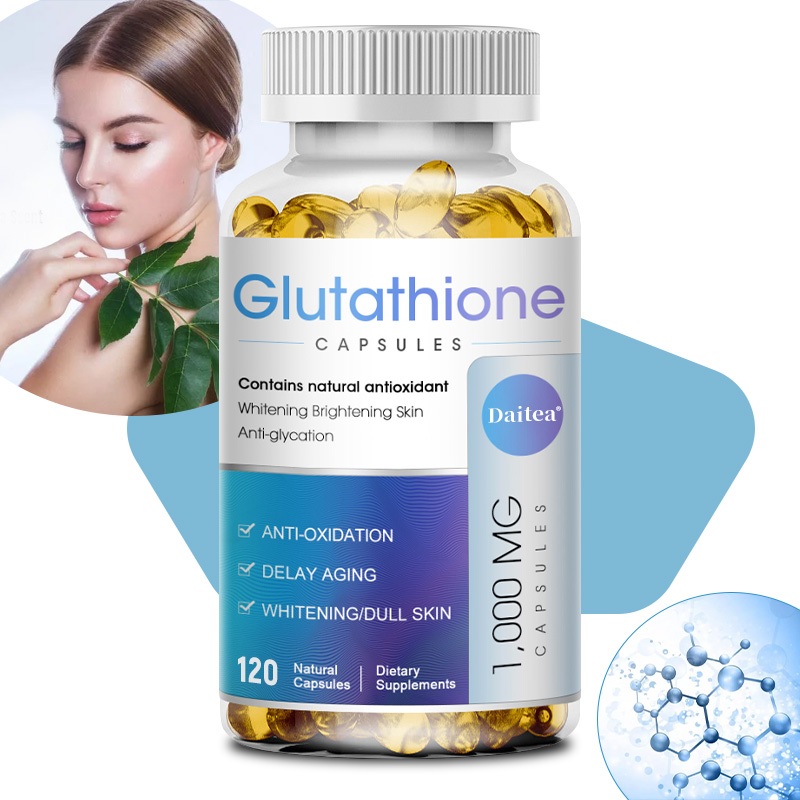 Daitea L-Glutathione Capsules Collagen Antioxidant 1000mg Collagen Antioxidant Anti-Aging Immunity Enhancement Dull Skin Whitening Supplement