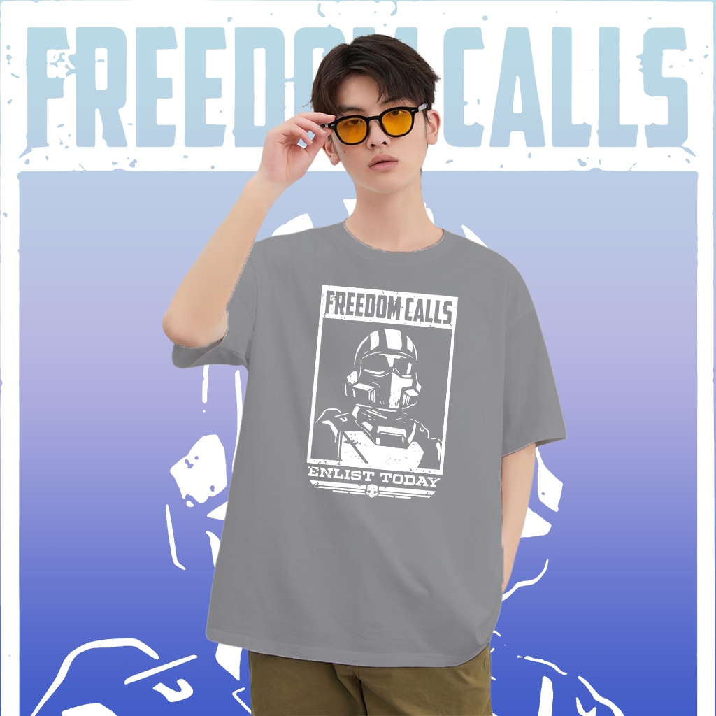 Baju Helldivers 2 Uniseks Helldivers 2 Baju Tengkorak Parodi Uniseks Lelaki & Wanita Sebaran