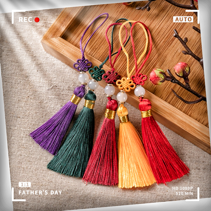 Chinese Knot Tassel Suizi Small Retro Elegant Phone Case Hanging Ear Ornaments U Disk Pendant Clothing Bag Accessories Bookmark Red Envelope Invitation Ears