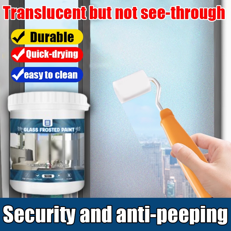 【Quick-drying in 3 minutes】ioo Frosted glass Paint window privacy Easy care Wipe clean Frosted paint Window paint 玻璃磨砂漆
