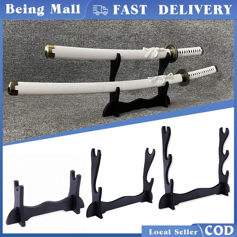 3 Tier Anime Knife Rack DIY Katana Stand Wooden Game Weapon Display Rack Collection Souvenirs