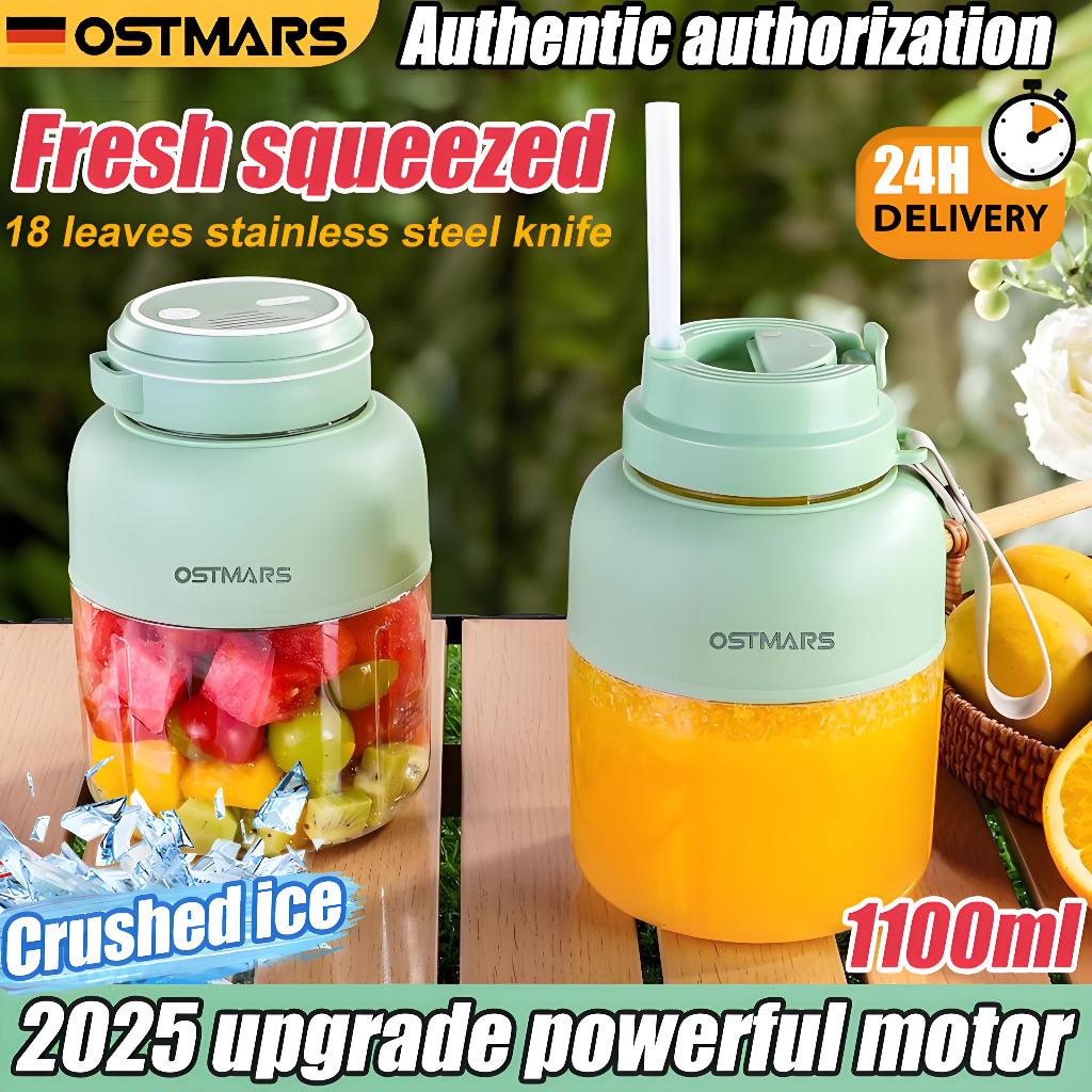 1 second ice crushing OSTMARS Fruit Juice Blender 1100ml German import Portable USB Rechargeable Juice Maker Smoothie Blender Juicer Blender Mixer 1100ML Fruit Juicer machine