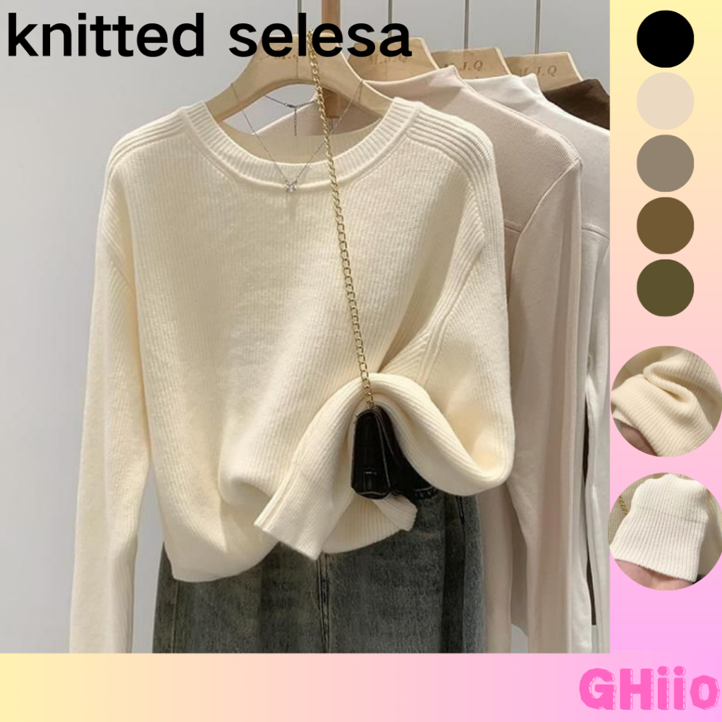?GHIIO? [ready stock in Malaysia] Knit Selesa Loose Fashion  New Style Short Outer Wear Sweater Top baju kurung