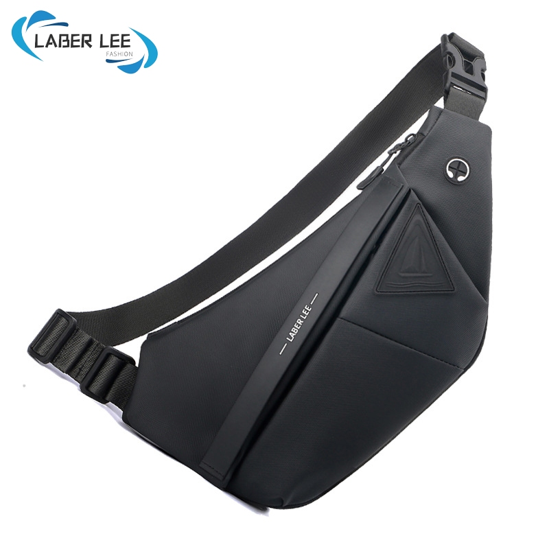 LABER LEE Men‘s Messenger Bag Sling Chest Bag Waterproof Trendy Cool Messenger Shoulder Bag