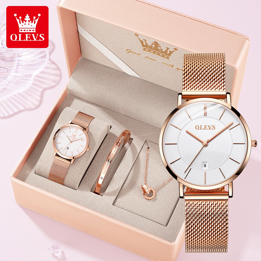 OLEVS Jam Tangan Perempuan Hadiah Original Waterproof Quartz Luxury Fashion Women Watch Birthday CNY New Year Gift 5869