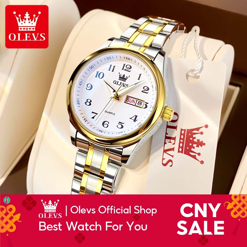 OLEVS Jam Tangan Perempuan Original Waterproof Steel Analog Luminous Casual Watch Women CNY New Year Gift 5567