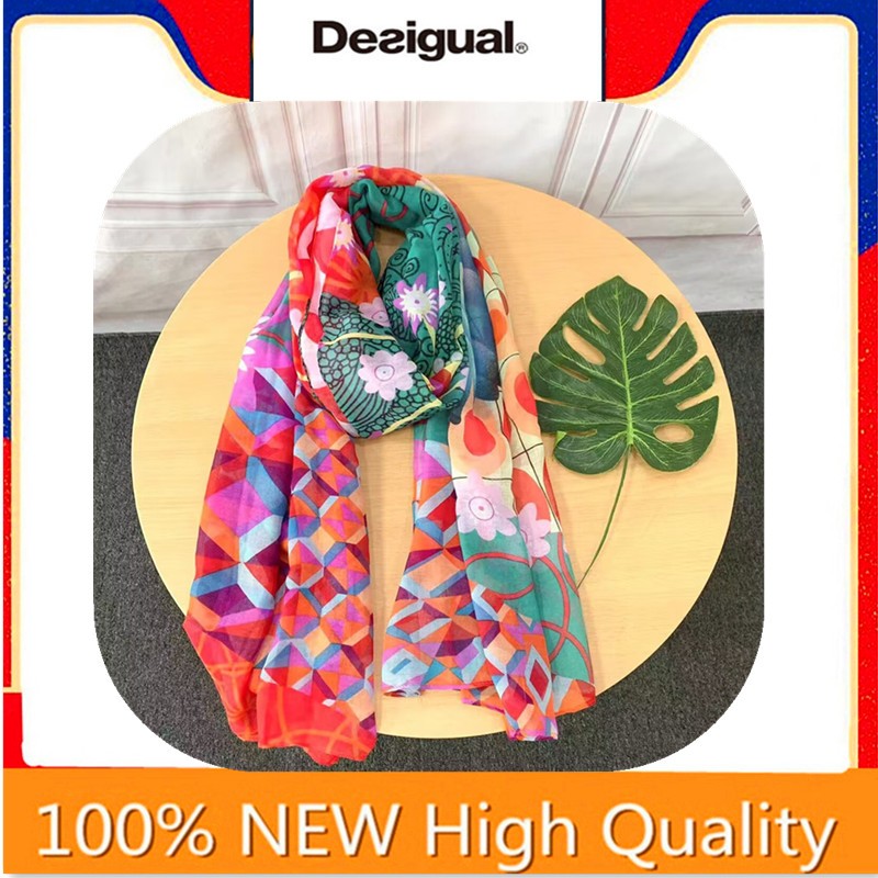 New Spain Desigual scarf women's gorgeous colorful scarf leisure vacation sunscreen shawl beach towel