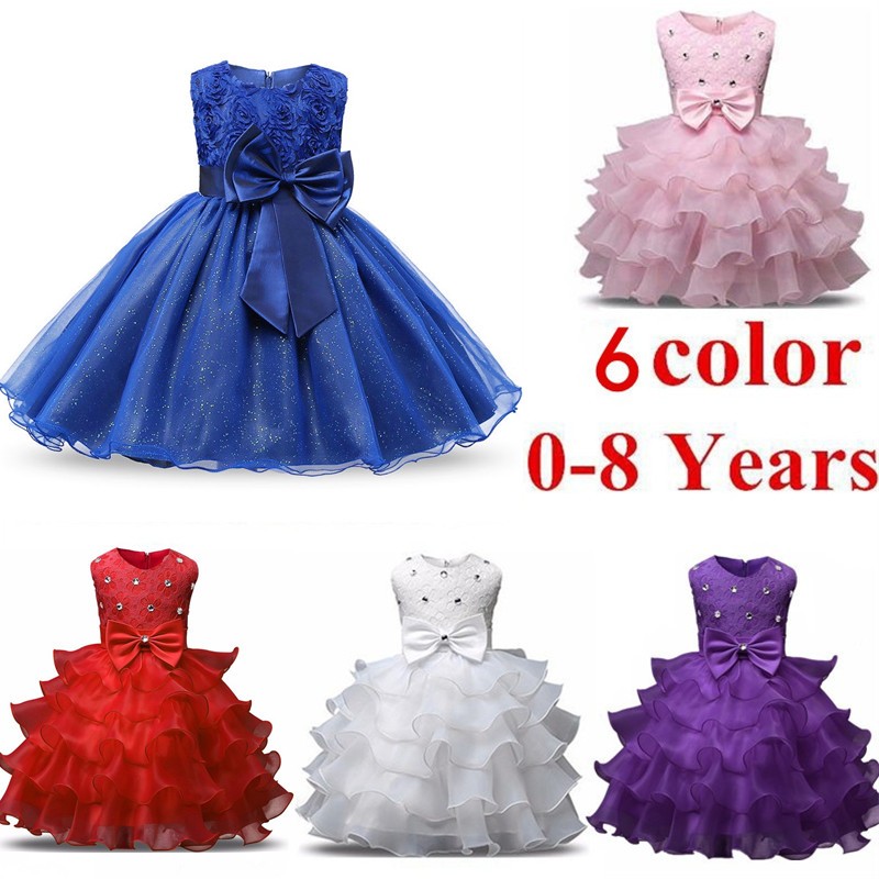 [NNJXD]Newborn Baby Girl Dress Summer Girl 1 st Birthday Dress Tutu Princess Ball Gowns Wedding Baptism Dresses