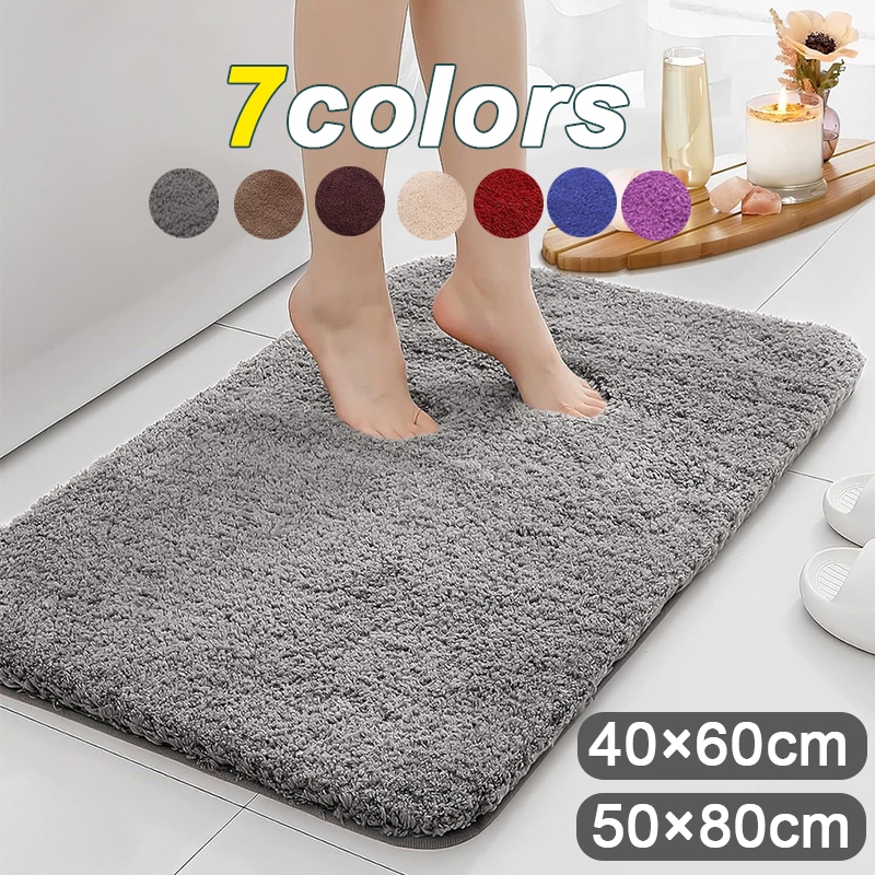 【Ready stock】Super absorbent and non-slip bathroom mats thick bathroom carpets machine washable durable toilet mats decorative door mats