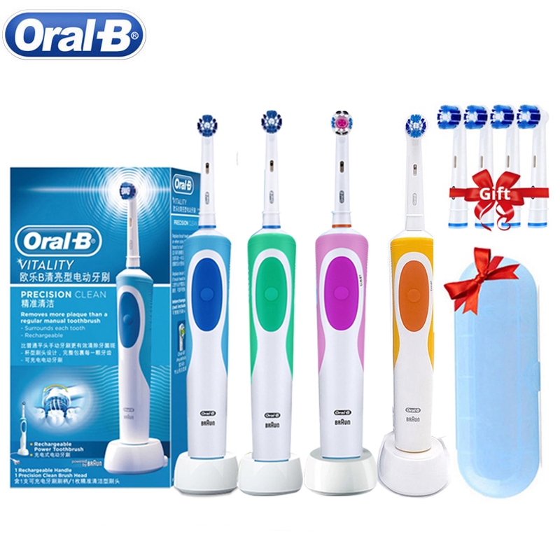 Oral B D12 Vitality Electric Toothbrush Rechargeable 2D Rotating Deep Clean Replacement Brush Head Hygiene Electronic Tooth Brush