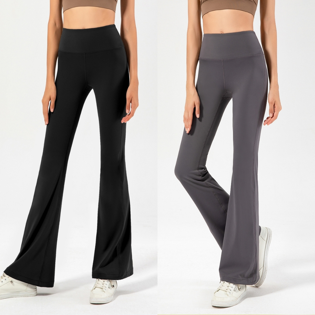 ✨【READY STOCK】Bella Women's Casual Flared Pants High-Waisted Elastic Waist Long Pants Korean Style All-Match