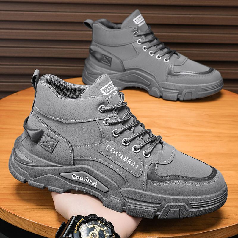 【COD-Local Ready Stock】 Men's Safety Shoes Classic Boots Outdoor High Top Sports Comfortable Shoes Fashion Boots Sports Shoes
