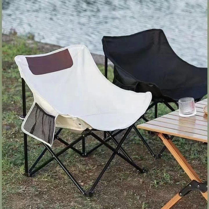 Outdoor folding chair Moon chair Camping chair Easy to carry Comfortable Use it while fishing, sketching Beach Chair