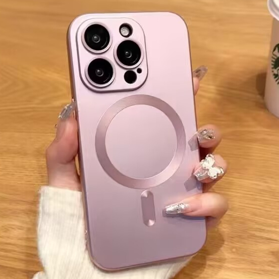 Liquid Silicone Gel Solid Color Magnetic Phone Case for iPhone 16 15 14 13 12 11 Pro Max 14 15 Plus Camera Protective Film Case Back Cover