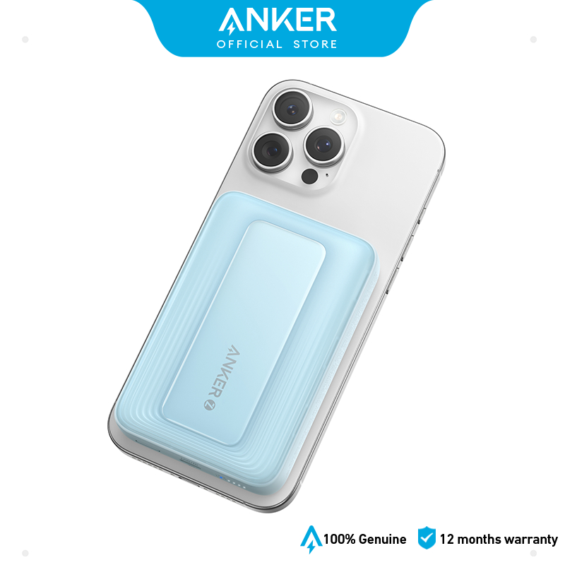 Anker Zolo Magnetic Power Bank Compact 10,000mAh Wireless Portable Charger with 30W Fast Charging Skin-Friendly and Durable Battery Pack Compatible for Multiple Devices