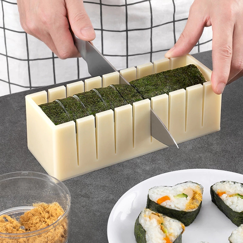 Sushi Mold Tool 3 Pieces Suit Sushi Maker Sushi Mould Seaweed Kimbap Grinding Tool Home Sushi Making Tool Set